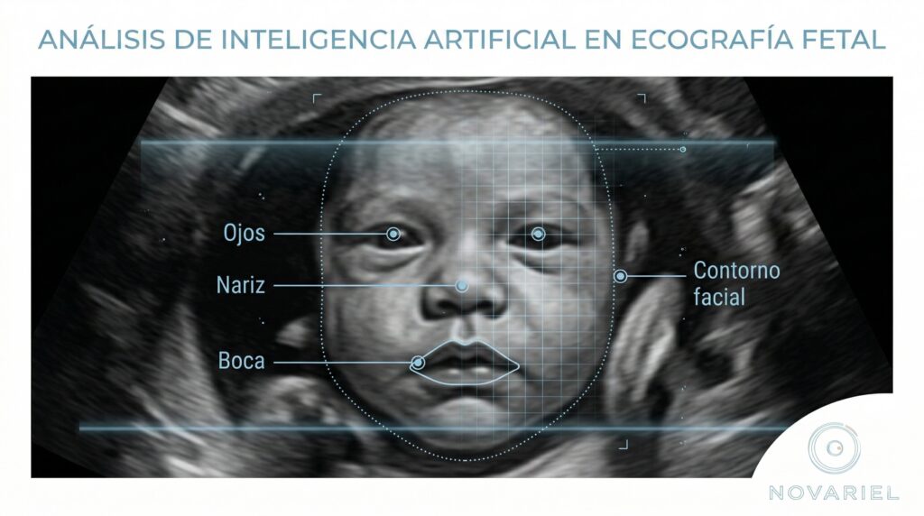 Rasgos faciales que la inteligencia artificial puede detectar en una ecografía