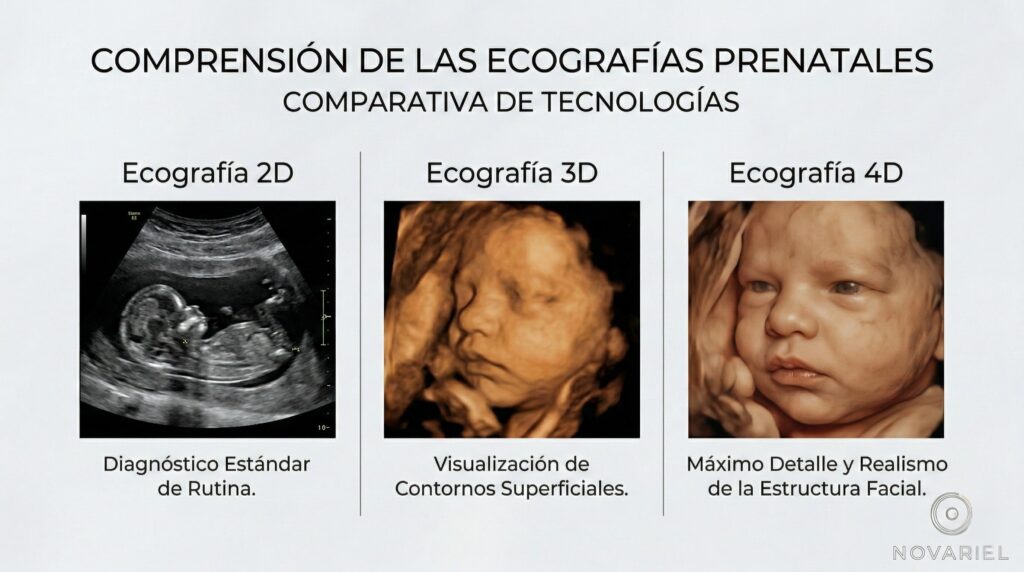 Ejemplos de conversión de ecografía en imagen hiperrealista de bebé