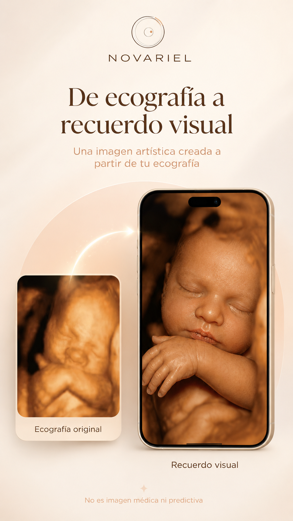 De ecografía original a recuerdo visual con Novariel