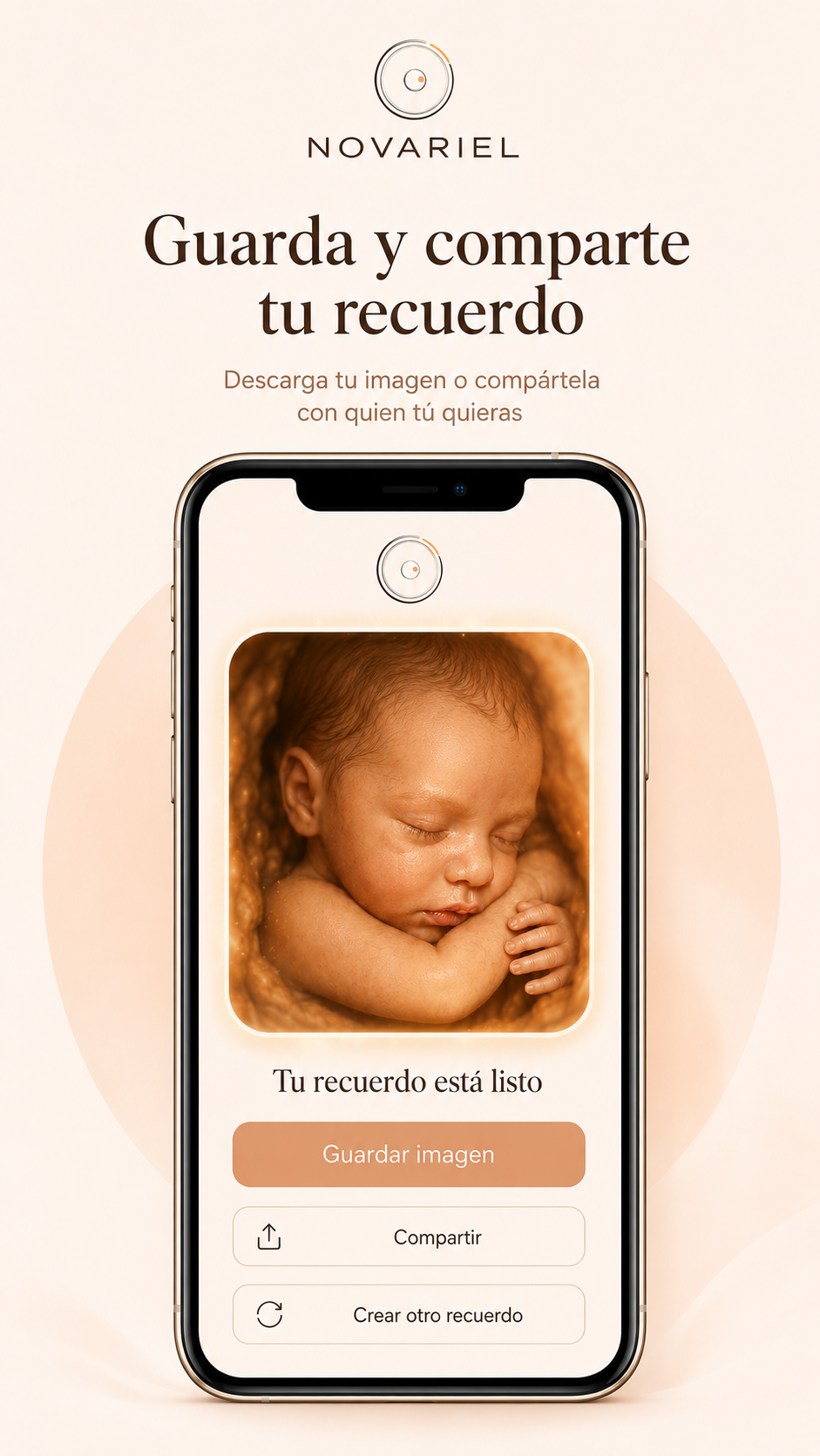 Guardar y compartir el recuerdo visual creado con Novariel